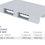 100x120 Kapalı 2 Kızaklı plastik palet