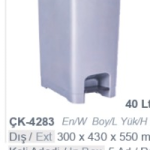 ÇK-4283 40 Litre Pedallı Çöp Kovası çöp kovası konteyneri