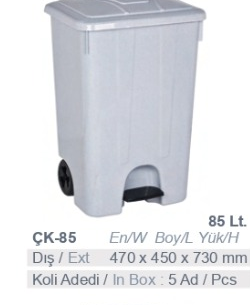 ÇK-85 85 Litre Pedallı Çöp Kovası çöp kovası konteyneri